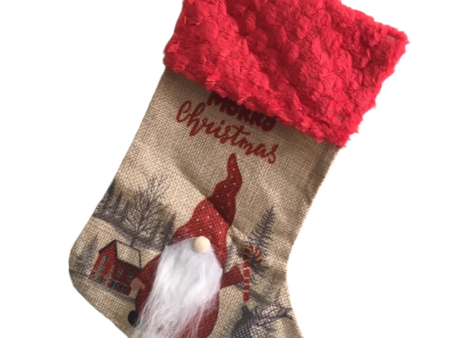 Merry Christmas Gnome Stocking For Cheap