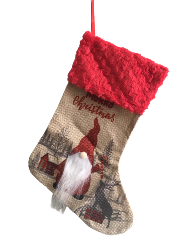 Merry Christmas Gnome Stocking For Cheap