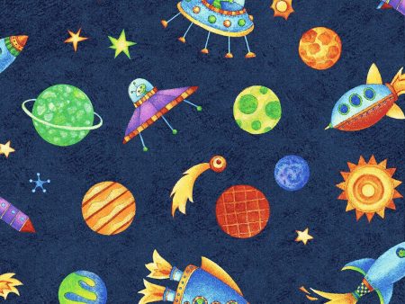 Super Spacey Stars and Planets Fabric by the yard Online now