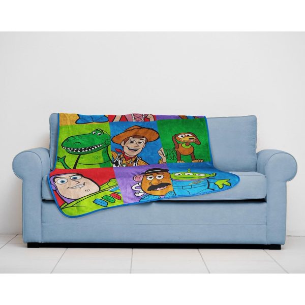 Toy Story Squares 46  x 60  Super Soft Plush Throw Online Sale