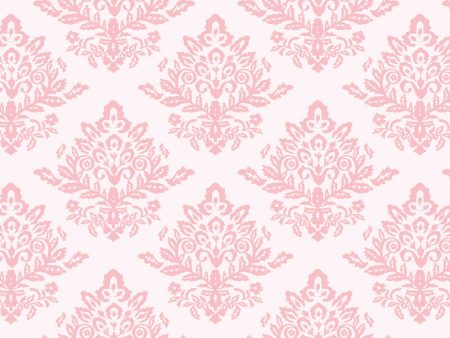 Velvet Damask Pink Fabric by the yard Fashion