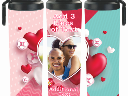 Personalized 30oz Double Walled Stainless Steel Bottle - Valentines Day w  Your Image For Discount