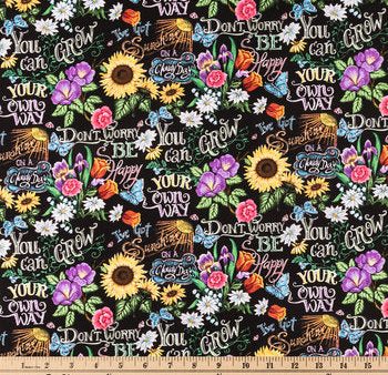 Sunflowers Floral Roses Daisy Flowers Fabric by the yard on Sale