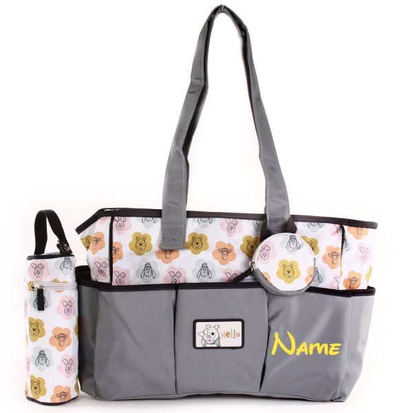 Personalized Winnie The Pooh Diaper Bag 4 Piece Set Fashion