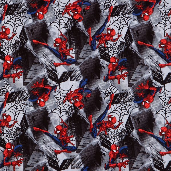 Marvel Neighborhood Spiderman Fabric by the yard Discount