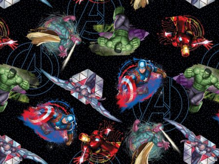 Marvel Avengers Badges Fabric by the yard For Discount