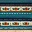 Tucson Aztec Turquoise Fabric by the yard For Sale