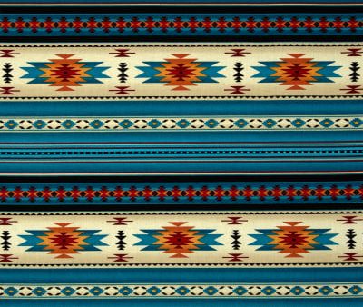 Tucson Aztec Turquoise Fabric by the yard For Sale