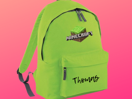 Lime Green School Bag - A4 Size Hot on Sale