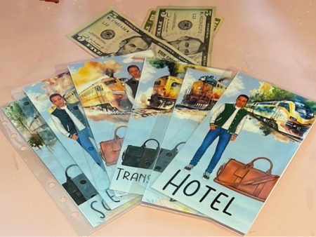 For Boys Travel Cash Envelopes Binder Set Cheap