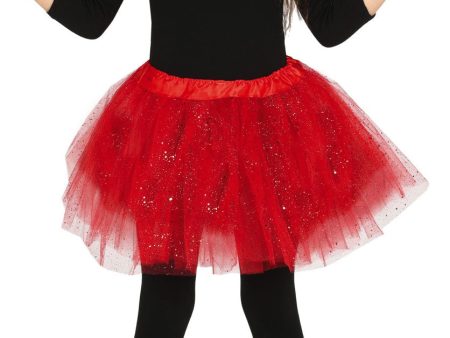 Glitzer Tutu für Kinder in Rot Fashion