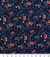 Marvel Avengers Doodle Captain America Fabric by the yard For Cheap