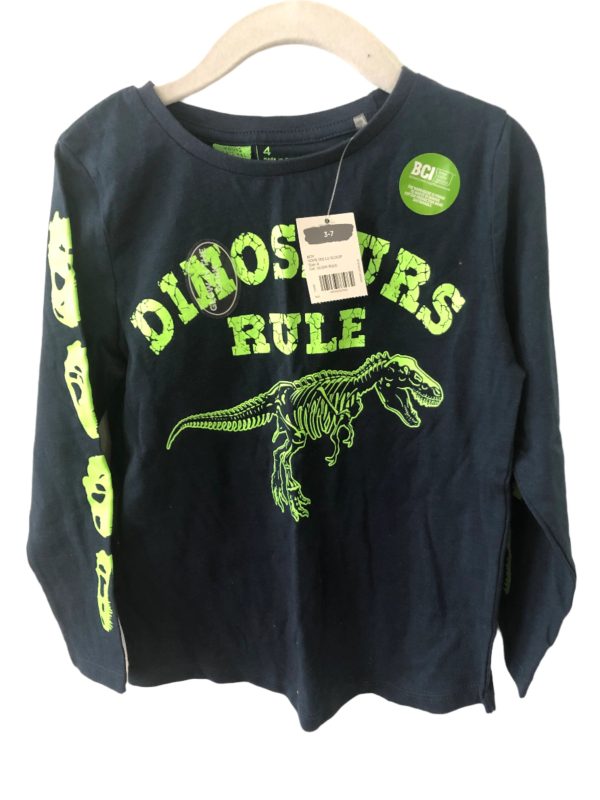 Glow in the Dark Dinosaurs T-shirt Long Sleeved Hot on Sale