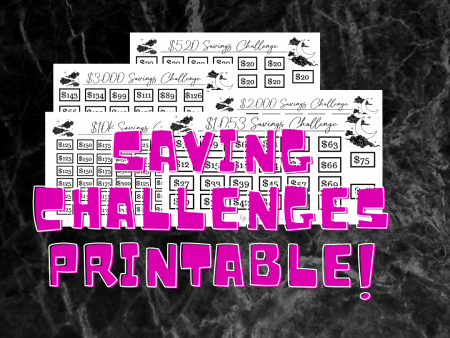 Printable Saving Challenges Fashion