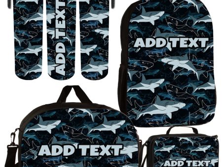 Personalized Backpacks, Lunch Bags, Duffel Bags, or Water Bottles with Full-Color - Sharks For Discount