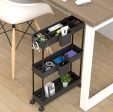 Storage Trolley 3-Tier Rolling Utility Cart Supply