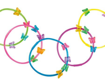 Bunte Schmetterlings Armbänder 5er-Set Discount