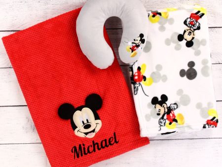 Personalized Disney Baby Blanket 3-Piece Gift Set - Mickey Mouse Online Hot Sale