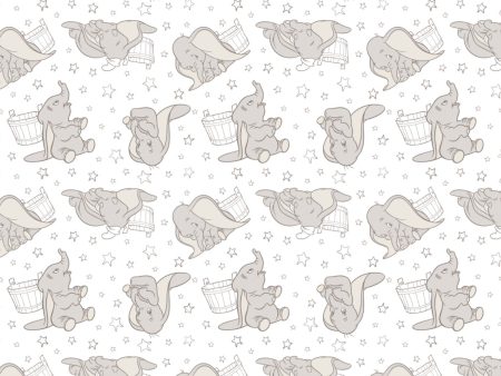 Disney Dumbo Elephant Stars Fabric by the yard on Sale