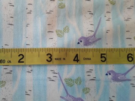 Woodland Birch and Birds Fabric by the yard For Sale