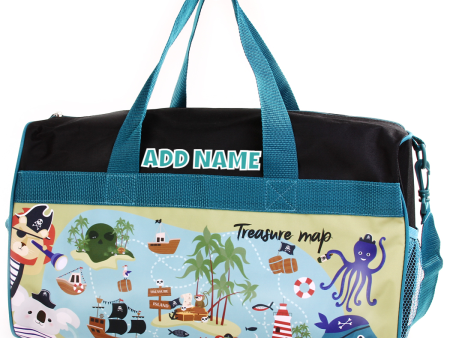 Personalized Kid s Travel Duffel Bag - Treasure Map Supply