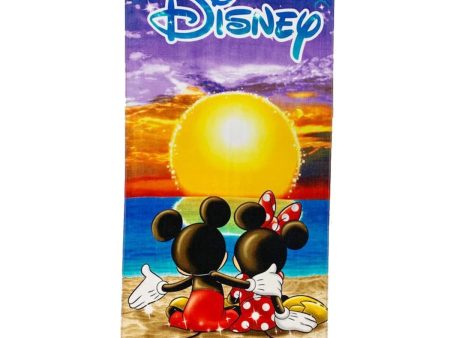 Personalized Disney Beach   Pool Towel - Mickey & Minnie Sunset Discount