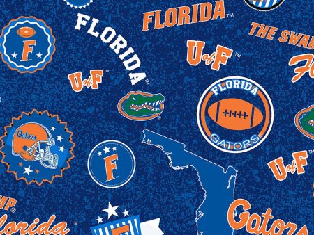 NCAA-Florida Gators Home State Cotton Fabric by the yard on Sale