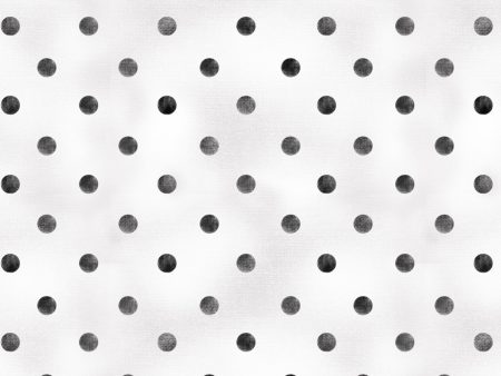 Textured Dots Geometric Black White Fabric by the yard Hot on Sale