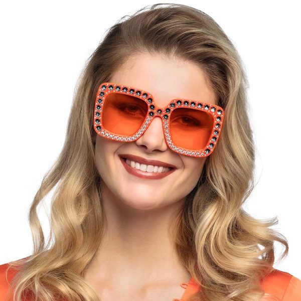 Bling Bling Partybrille orange For Sale