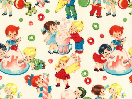 Candy Shop Lollipop Cupcakes Candies Fabric by the yard Discount