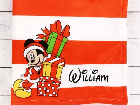 Personalized Disney Baby Holiday Blanket - Mickey Mouse on Sale