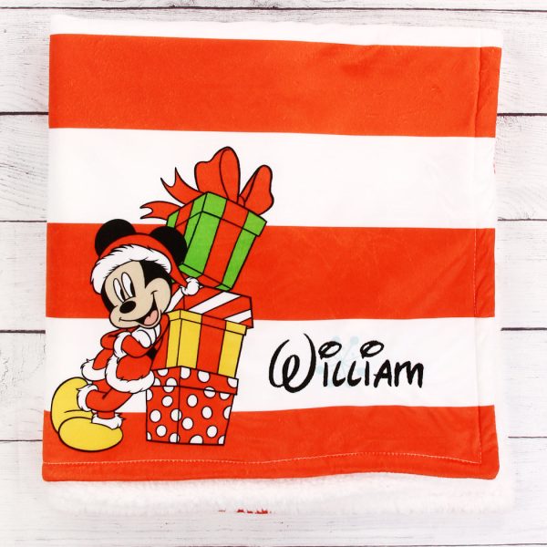 Personalized Disney Baby Holiday Blanket - Mickey Mouse on Sale