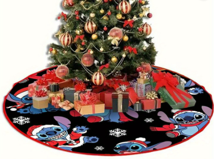 Stitch-Style Christmas Tree Skirt Cheap