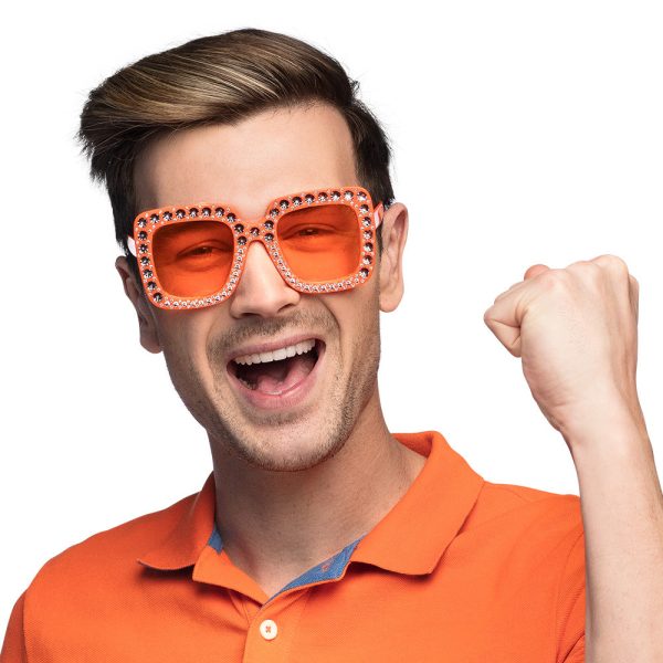 Bling Bling Partybrille orange For Sale