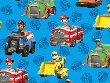 Nickelodeon Paw Patrol Rescue Car Fabric by the yard Hot on Sale