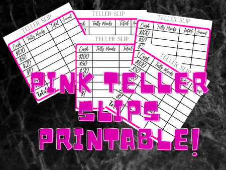 Pink Printable Teller Slips Online Hot Sale