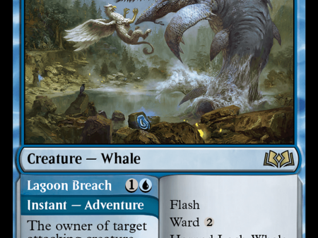 Horned Loch-Whale    Lagoon Breach (WOE-053) - Wilds of Eldraine [Rare] Discount